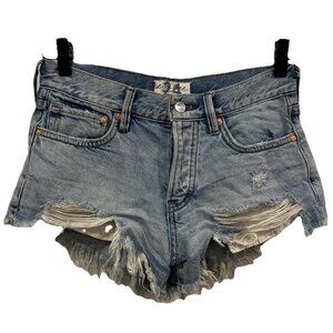 Free People We the‎ Free Distresed Ripped Faded Shorts Size 24